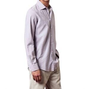 NEW MASSIMO ALBA genova shirt in calce purple stripe